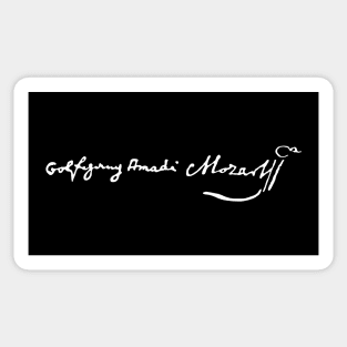 Signature of Wolfgang Amadeus Mozart, Classical Composer Sticker